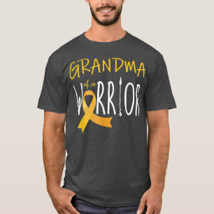 Camiseta Womens Grandma of a Warrior Childhood Cancer Aware