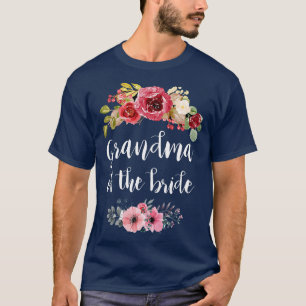Camiseta Womens Grandma of the Bride  Womens Wedding Shower