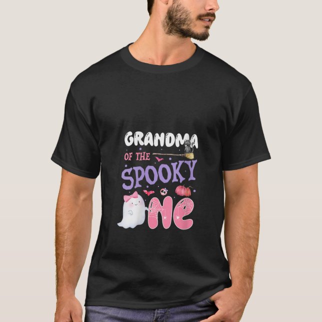 Camiseta Womens Grandma Of The Spooky One 1st Birthday Hall (Anverso)