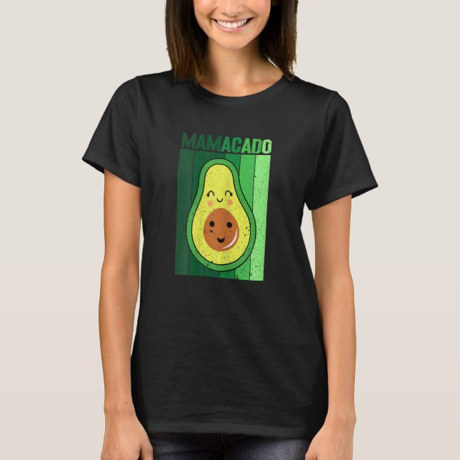 Camiseta Womens  Graphic of Mamacado Papacado for Avocado   (Anverso)