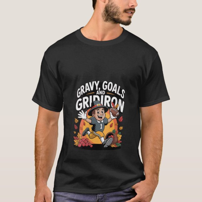 Camiseta Womens Gravy Football Happy Thanksgiving Humor Fun (Anverso)