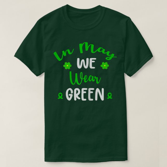 Camiseta Womens Great Mental Health Awareness Wear Green Co (Diseño del anverso)