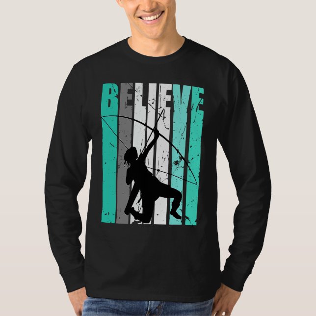 Camiseta Womens Green Believe Archery Archer Bow Arrow Turq (Anverso)