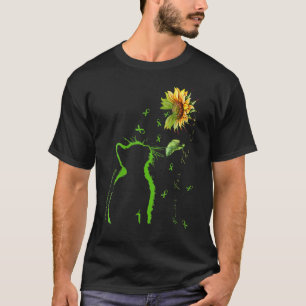 Camiseta Womens Green Cat Paws For The Cure Kidney Disease