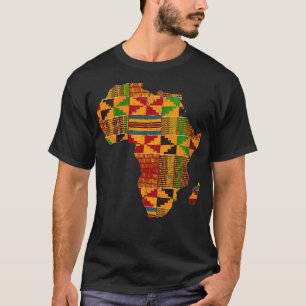 Camiseta Womens Guay Africa Map Kente Cloth Gift Para Hombr