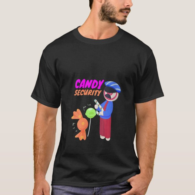 Camiseta Womens Gummy Candy I Candy Security I Candy Cane C (Anverso)