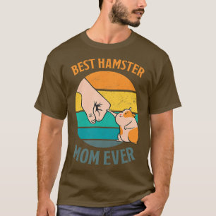 Camiseta Womens Hamster Saying Best Hamster Mom Ever Vintag