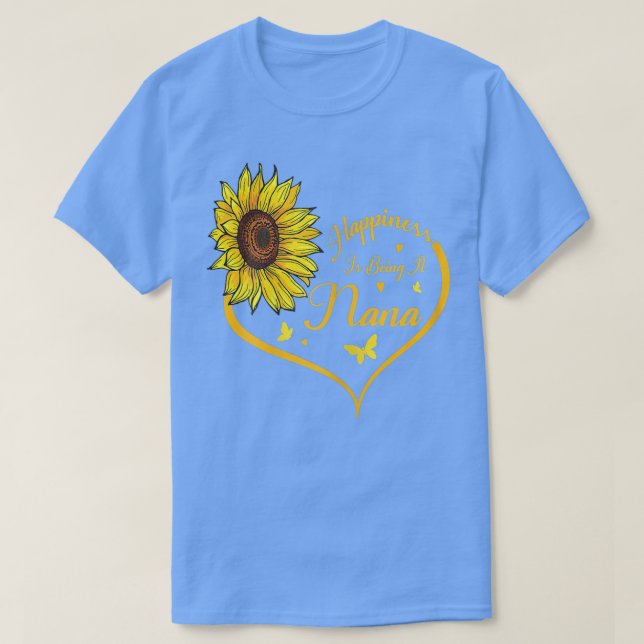 Camiseta Womens Happiness is being a Nana  Sunflower Lovers (Diseño del anverso)