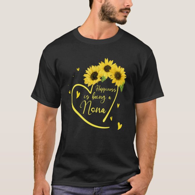 Camiseta Womens Happiness Is Being A Nona Sunflower (Anverso)