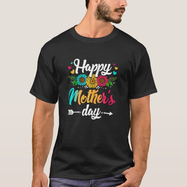 Camiseta Womens Happy Mother s Day 2023 Cute Floral Girl Wo (Anverso)