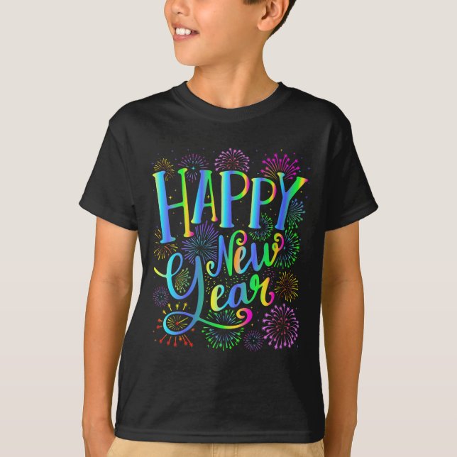 Camiseta Womens Happy New Year 2026 V-neck  (Anverso)