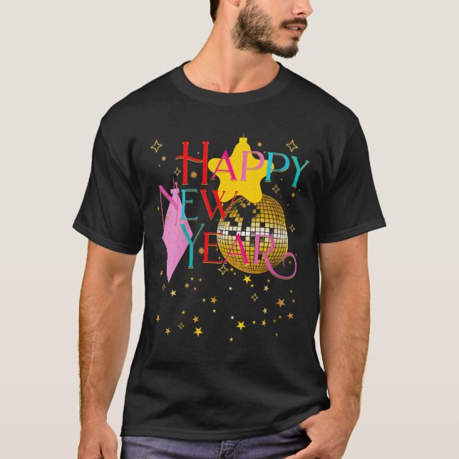 Camiseta Womens Happy New Years Eve Party Supplies 2026 Mat (Anverso)