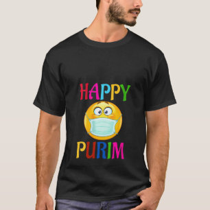 Camiseta Womens Happy Purim Costume Funny Jewish Face Mask