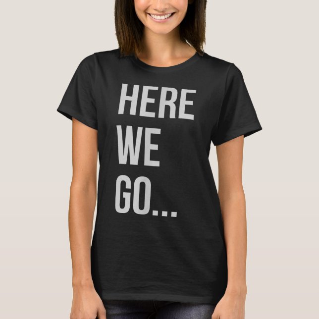 Camiseta Womens Here We Go Xl Heather Blue  (Anverso)