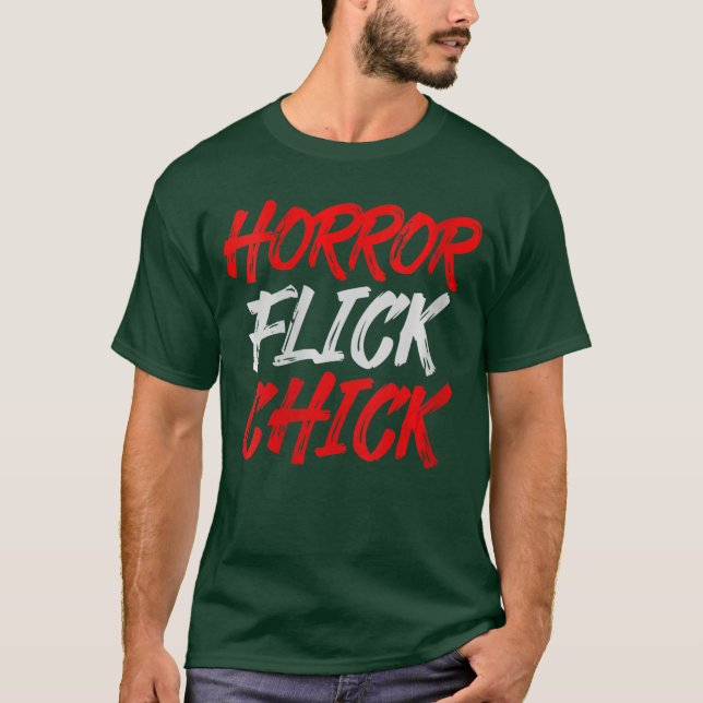 Camiseta Womens Horror Flick Chick VNeck retro (Anverso)
