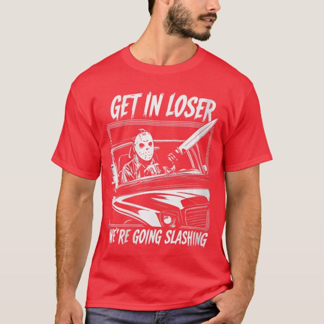 Camiseta Womens Horror Halloween Character Get In Loser Wer (Anverso)