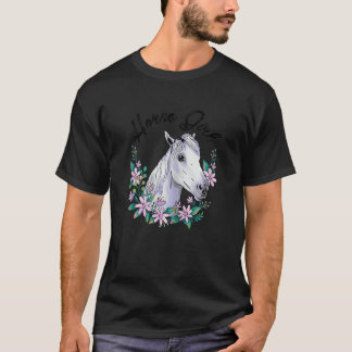 Camiseta Womens Horse Girl Graphic Horse Lover Equestrian R