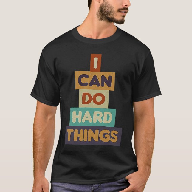 Camiseta Womens I Can Do Hard Things Vest Workout Summer Ca (Anverso)
