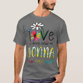 Camiseta Womens I Love Being Called Nonna Sunflower Mothers