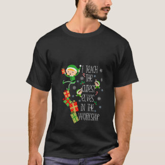Camiseta Womens I Teach The Cutest Little Elves Funny Chris