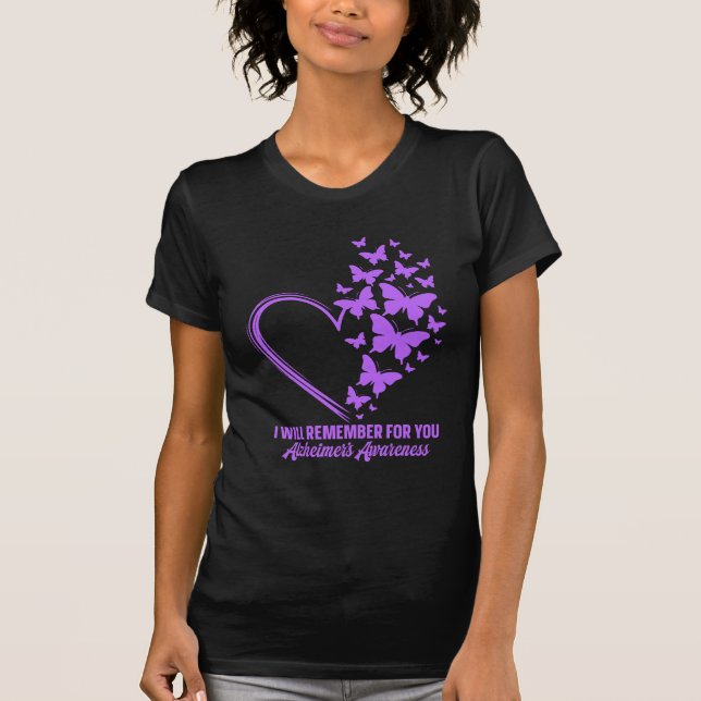 Camiseta Women's I Will Remember For You Alz. Awareness Tee (Anverso)