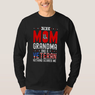 Camiseta Womens I'm A Mom Grandma And A Veteran Female Vete