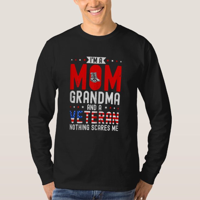 Camiseta Womens I'm A Mom Grandma And A Veteran Female Vete (Anverso)