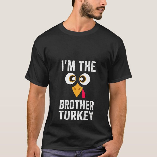 Camiseta Womens I'm The Brother Turkey Thanksgiving Family  (Anverso)