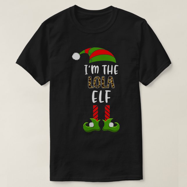 Camiseta Womens I'm The Lola Elf  Matching Christmas Family (Diseño del anverso)