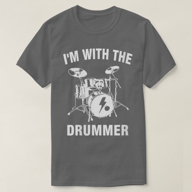 Camiseta Womens Im with the Drummer VNeck (Diseño del anverso)