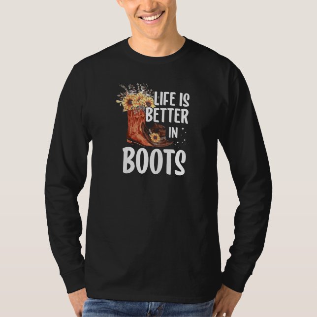 Camiseta Womens  in boots Cowgirl (Anverso)