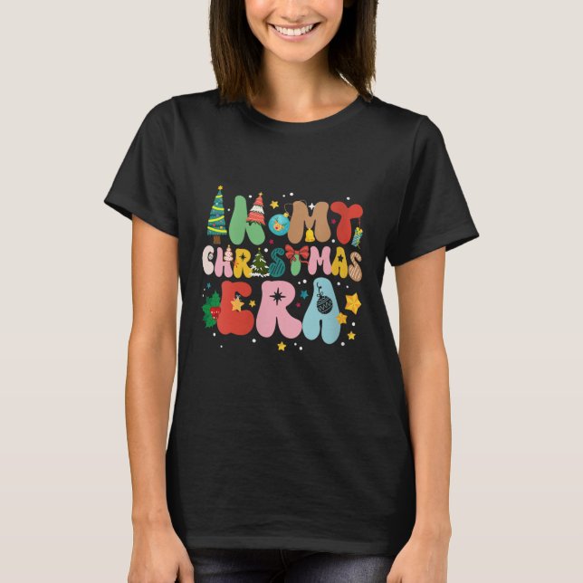 Camiseta Womens In My Christmas Era Retro Groovy Christmas  (Anverso)