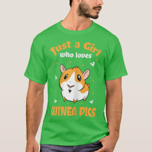 Camiseta Womens Just A Girl Who Loves Guinea Pigs Cute Cavy