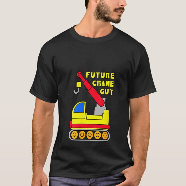 Camiseta Womens Kids Cranes Construction Site Future Crane  (Anverso)