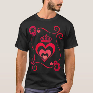 Camiseta Womens King And Queen Halloween Tee Queen Of Heart
