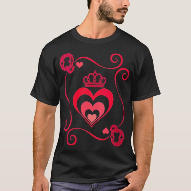 Camiseta Womens King And Queen Halloween Tee Queen Of Heart (Anverso)