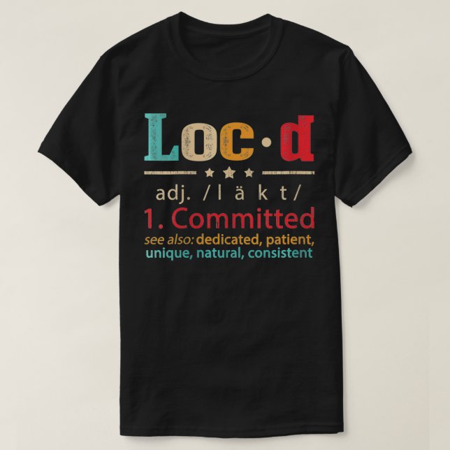 Camiseta Womens Loc'd Definition Funny VNeck (Diseño del anverso)