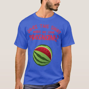 Camiseta Womens Looking Pregnant Funny Saying Melon Pregnan