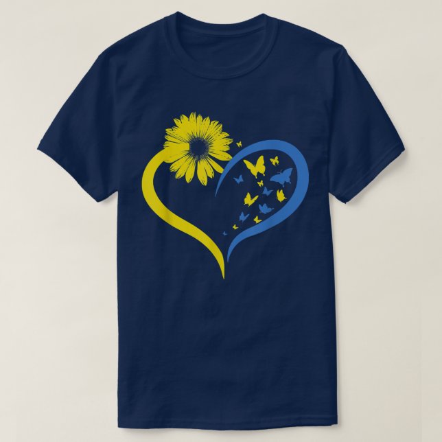 Camiseta Womens Love Heart Ukraine Sunflower Ukrainian Butt (Diseño del anverso)