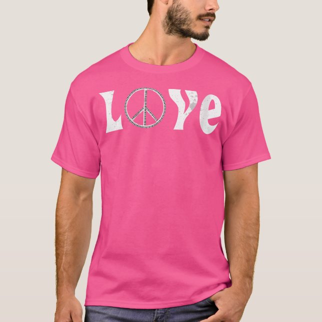 Camiseta Womens Love Of Music Peace Sign Made From Piano Ke (Anverso)