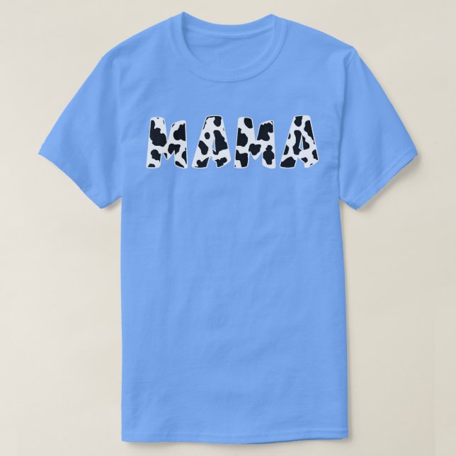 Camiseta Womens Mama Cow Print Cow Pattern Farmer Mom Mothe (Diseño del anverso)