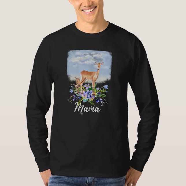 Camiseta Womens Mama Deer Mommy Cute Doe New Mom  For Mothe (Anverso)
