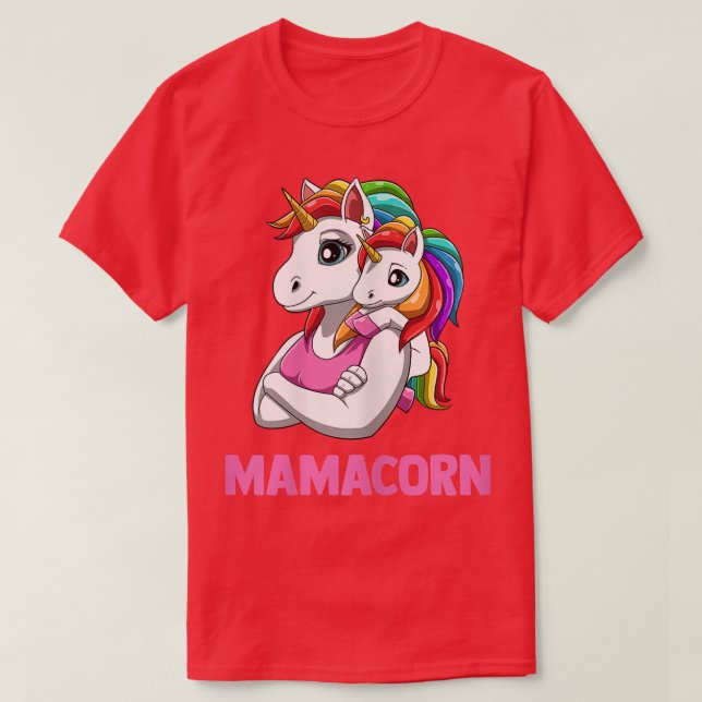 Camiseta Womens Mamacorn - Mother Daughter Unicorns T-Shirt (Diseño del anverso)