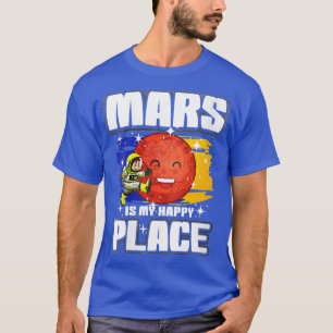 Camiseta Womens Mars es mi lugar feliz VNeck