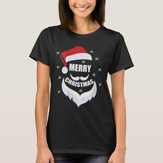 Camiseta Womens Merry Christmas -fun Santa Claus Father Xma (Anverso)