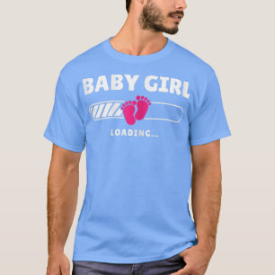Camiseta Womens Mom Baby Girl Loading Mother To Be Pregnanc