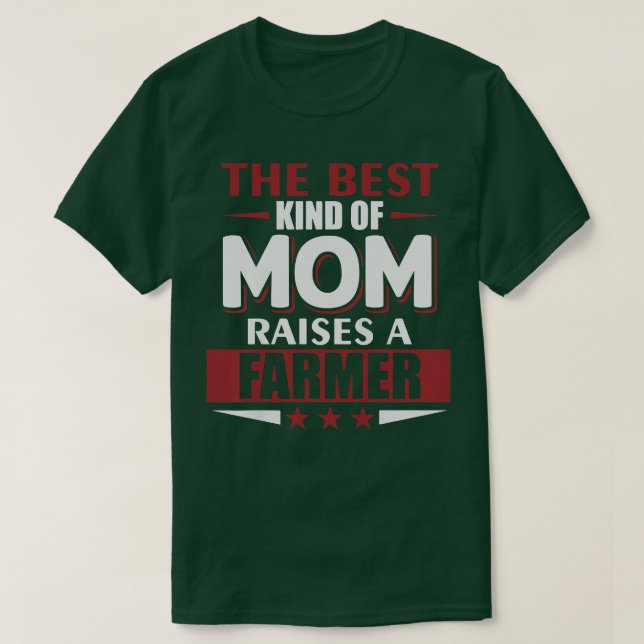 Camiseta Womens Mom Raises A Farmer Funny Farming  (Diseño del anverso)