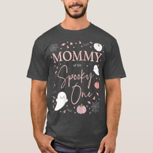 Camiseta Womens Mommy of the Spooky One Girl First Birthday