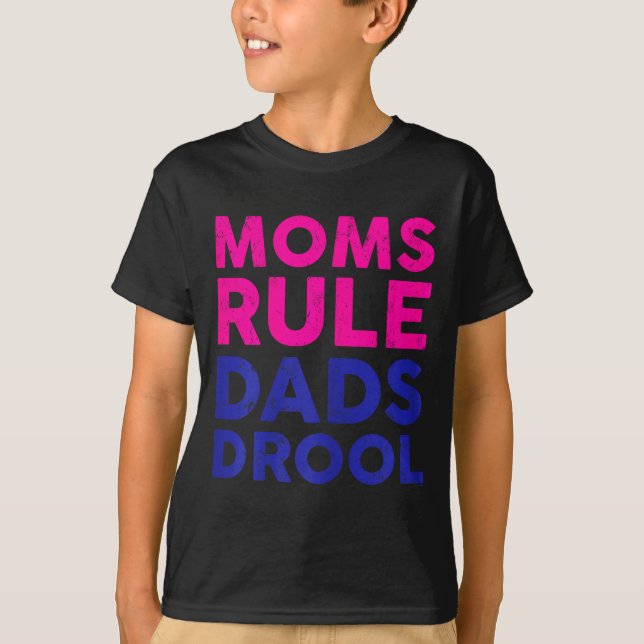 Camiseta Womens Moms Rule Dads Drool Funny Mother's Day Gra (Anverso)
