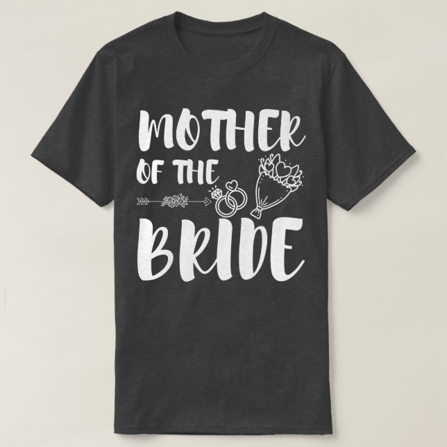 Camiseta Womens Mother of The Bride for Funny Wedding Famil (Diseño del anverso)